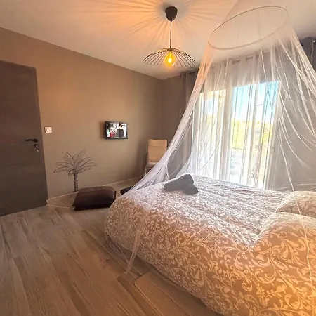 Palmiers 5 Min De La Mer, Confortable 4 Personnes, Parking Free, Villa